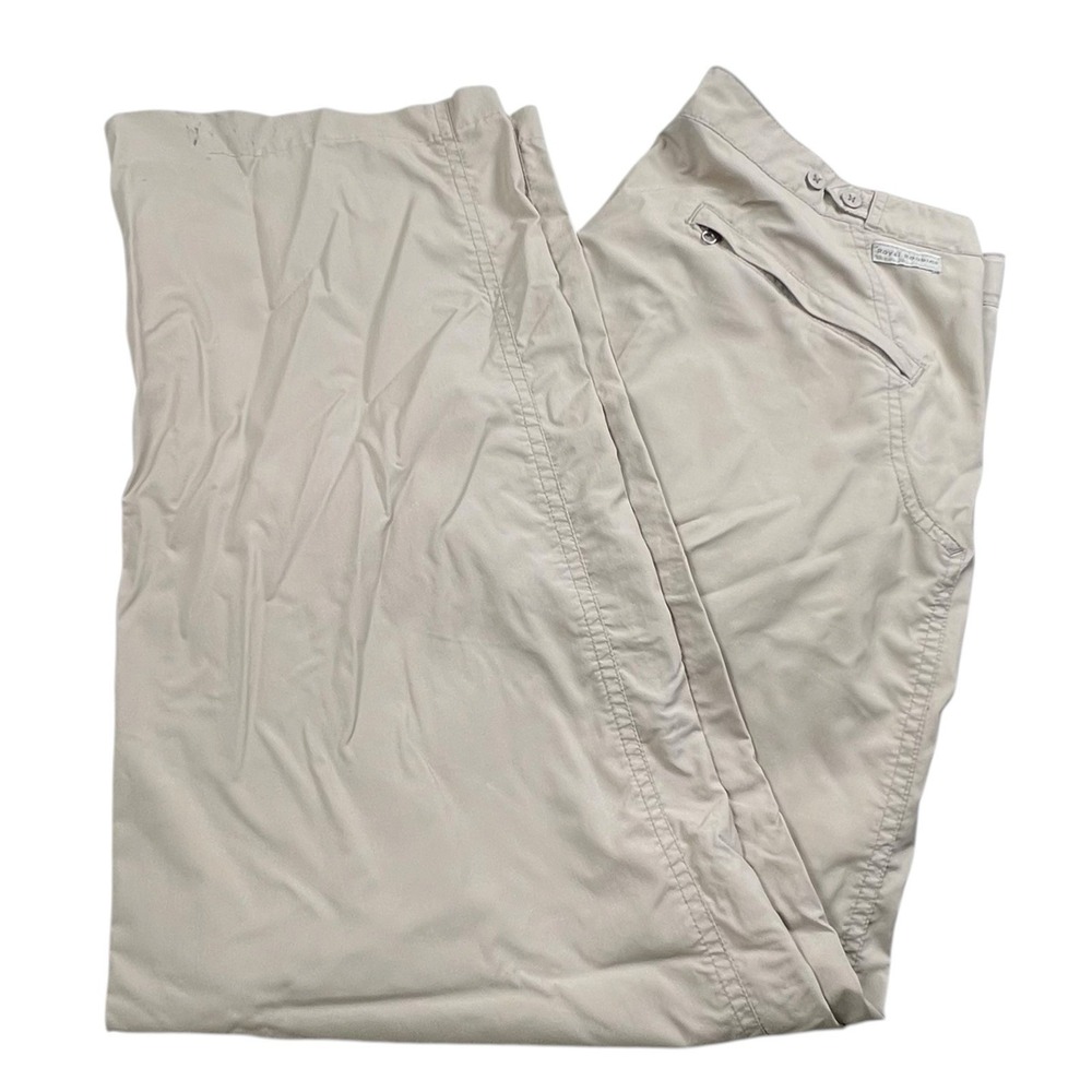 Royal Robbins Womens 16 Tan Nylon Straight Leg Pants Hiking Outdoor READ